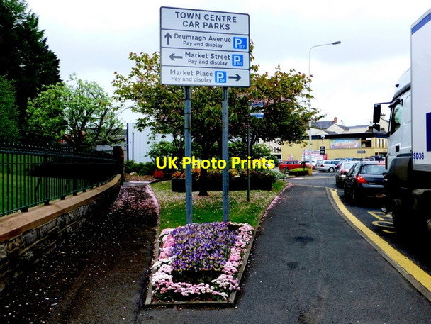 Photo 6"x4" Car park sign, Omagh Omagh c2014