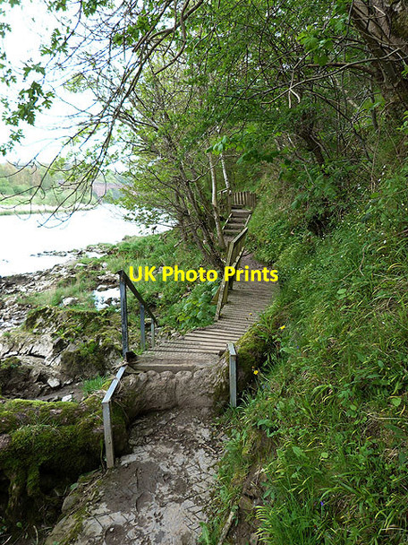 Photo 6"x4" Catwalk alongside the Tweed Galashiels c2014