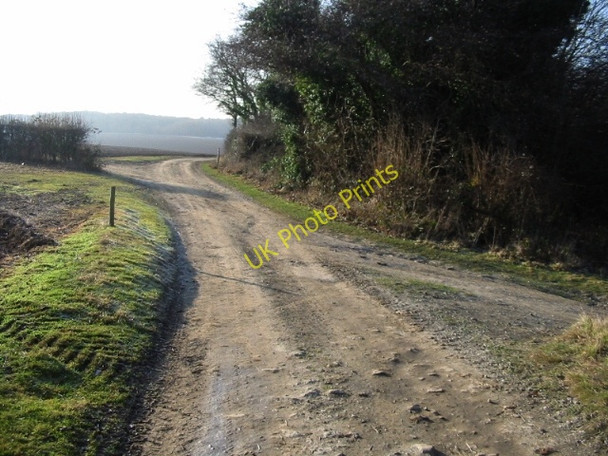 Photo 6"x4" Bridleway junction Adisham c2008