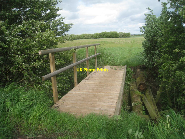 Photo 6"x4" Footbridge over a drain Everingham c2014