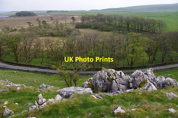 Photo 6"x4" Limestone outcrop above Tarn Moss Water Houses\/SD8867 c2014