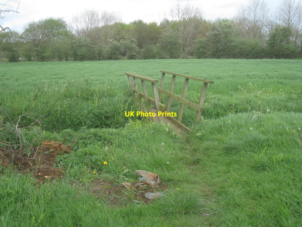 Photo 6"x4" Footbridge over Galecarr Drain Seaton Ross c2014