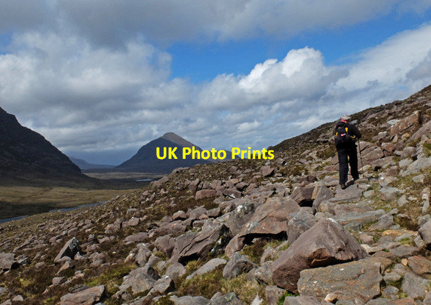 Photo 6"x4" Ascending the path around S\u00c3\u00a0il Mh\u00c3\u00b2r S\u00e0il Mh\u00f2r\/NG9360 c2014