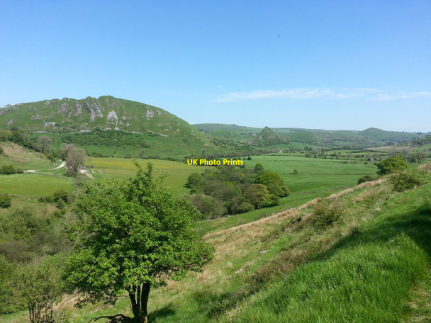 Photo 6"x4" View along the River Dove towards Chrome Hill Hollinsclough c2014