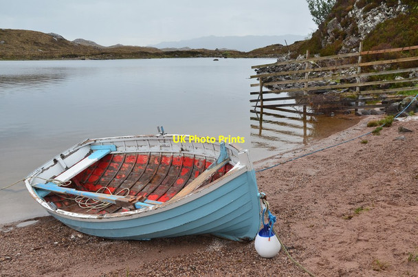 Photo 6"x4" Fishing boat by Loch Damh Rechullin c2014