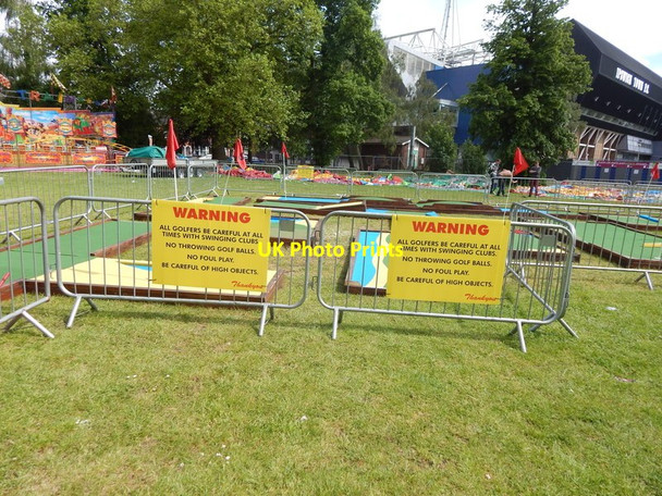 Photo 6"x4" Warning sign at the golf course Ipswich c2014