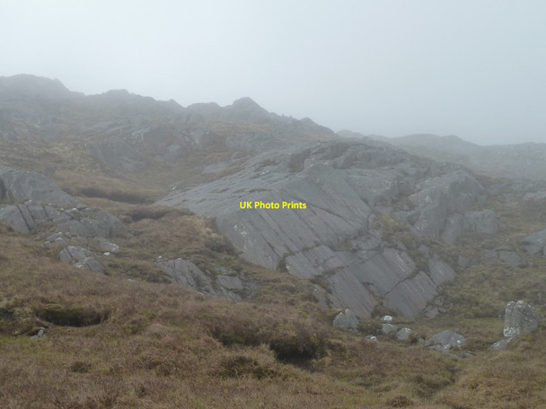 Photo 6"x4" Slabs and crags east of Sgurr Mor Tarbet\/NM7992 c2014