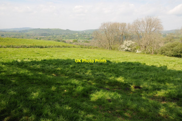Photo 6"x4" View over the Twyi valley Llanwrda c2014