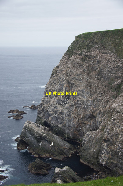 Photo 6"x4" The Neap and Neapna Stack from Saito, Hermaness Burrafirth c2014