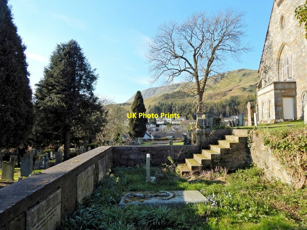 Photo 6"x4" Strathblane Parish Kirkyard Strathbalne c2014