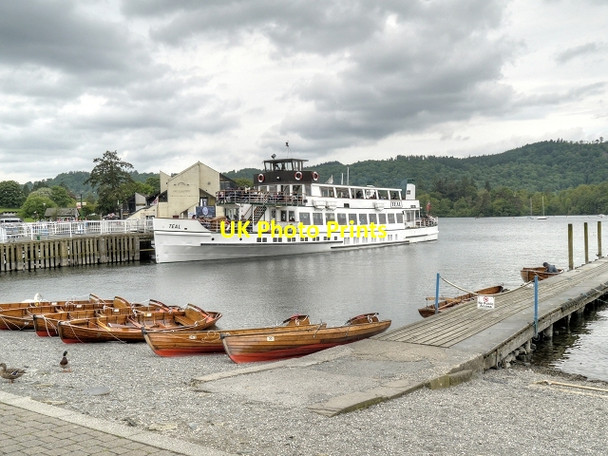 Photo 6"x4" MV Teal at Bowness Pier Bowness-On-Windermere c2014