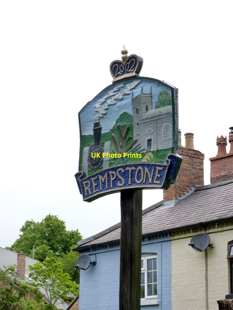 Photo 6"x4" Rempstone Village Sign Rempstone c2014