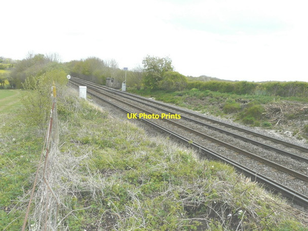 Photo 6"x4" Looking north along the railway line between Snowdown and Shepherdswell Frogham\/TR2550 c2014
