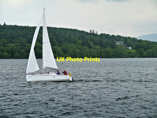 Photo 6"x4" Yacht on Windermere near Calgarth Hall Windermere\/SD4198 c2014