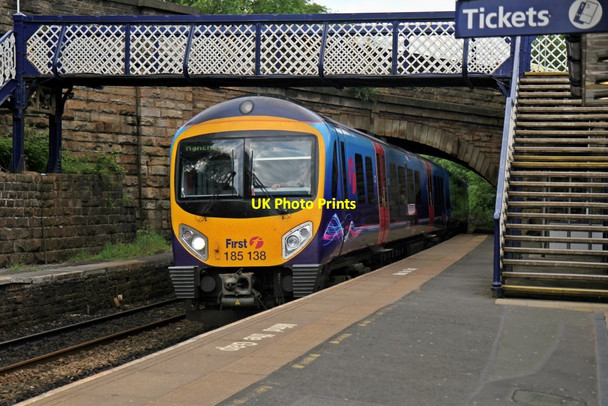Photo 6"x4" First TransPennine Class 185, 185138, Greenfield railway station Greenfield\/SD9904 c2014