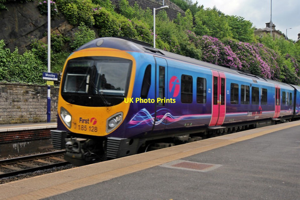 Photo 6"x4" First TransPennine Class 185, 185128, Mossley railway station Mossley\/SD9701 c2014