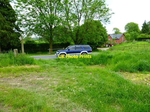 Photo 6"x4" Footpath arrives at road by Lower Farm Coombe\/SU6620 c2014