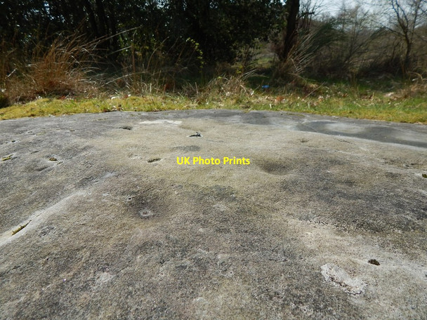 Photo 6"x4" Cup marks on boulder Bearsden c2014