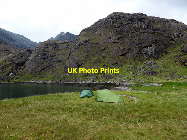 Photo 6"x4" Camping beside Loch na Cuilce Loch na Cuilce\/NG4819 c2014