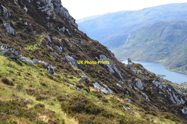 Photo 6"x4" Waterfall and loch Unapool c2014