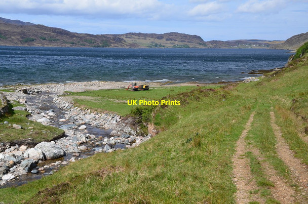 Photo 6"x4" Glencoul River meets Loch Glencoul Glencoul c2014