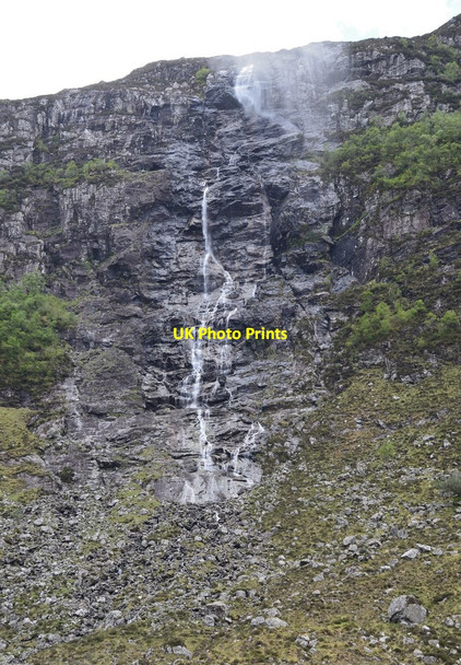 Photo 6"x4" Eas a' Chual Aluinn from below Abhainn an Loch Bhig c2014
