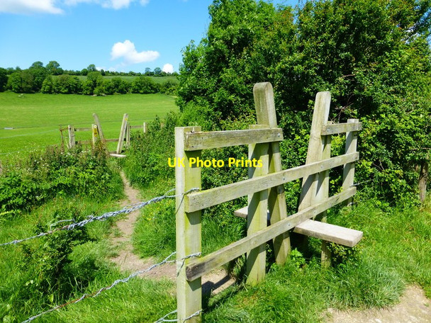 Photo 6"x4" Stiles on the South Downs Way Exton\/SU6121 c2014