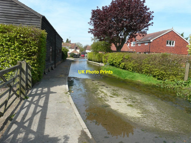 Photo 6"x4" The Nail Bourne flowing along South Barham Road Derringstone c2014