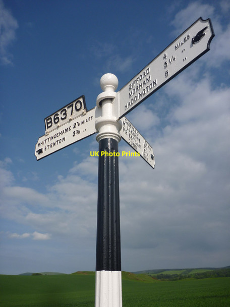 Photo 6"x4" East Lothian Landscape : ELCC Fingerpost At Garvald Road-end Carfrae\/NT5769 c2014
