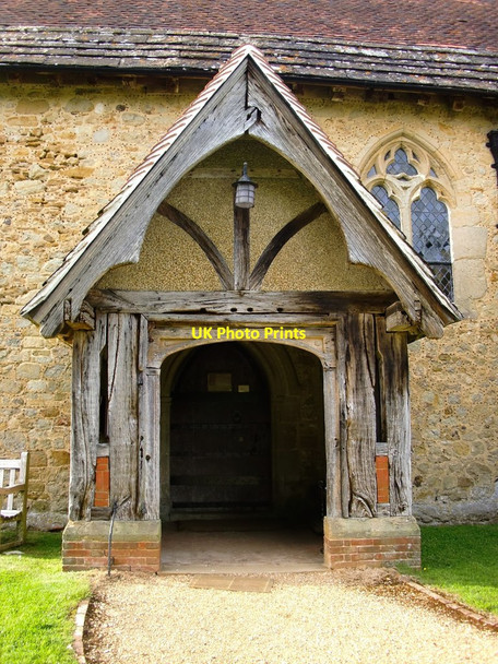 Photo 6"x4" Dunsfold church: the south porch (2) Dunsfold Green c2014