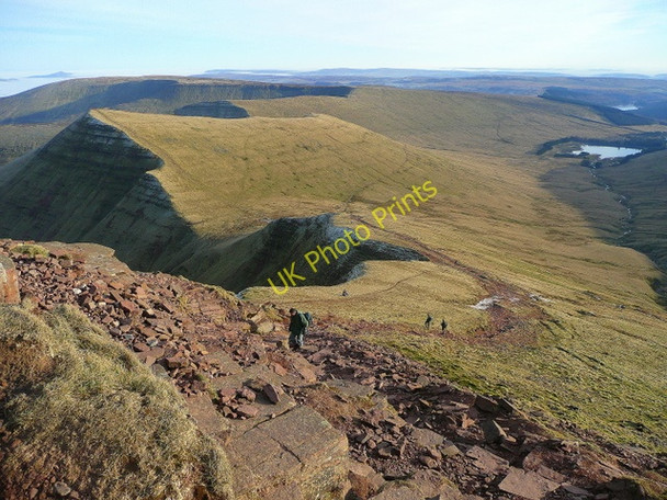 Photo 6"x4" Looking east from Pen y Fan Craig Cwm Sere c2008