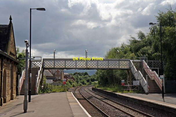 Photo 6"x4" Footbridge, Ruabon railway station Ruabon\/Rhiwabon c2014