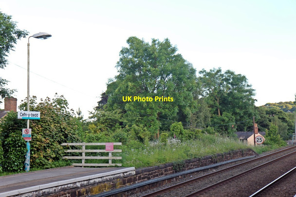 Photo 6"x4" Disused platform, Cefn-y-bedd railway station Cefn-y-bedd c2014