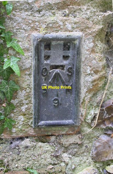 Photo 6"x4" Benchmark on St Mary's Church North Stoke\/SU6186 c2014