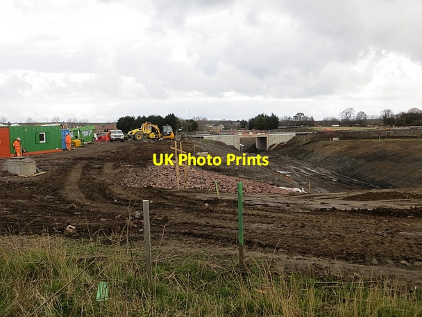 Photo 6"x4" Borders Railway under construction Millerhill c2014 P1