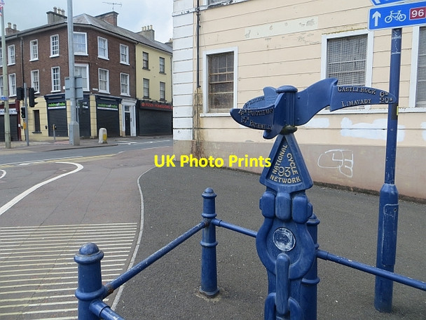 Photo 6"x4" Millennium milepost, Coleraine Coleraine c2013