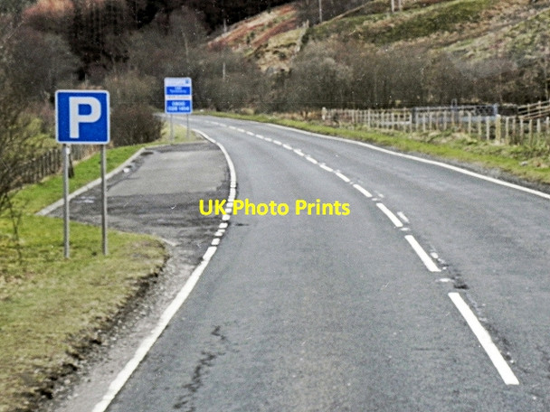 Photo 6"x4" Layby on A85 Crianlarich c2014
