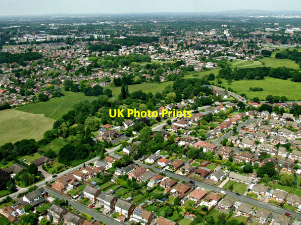 Photo 6"x4" Styal Road from the air Gatley c2014