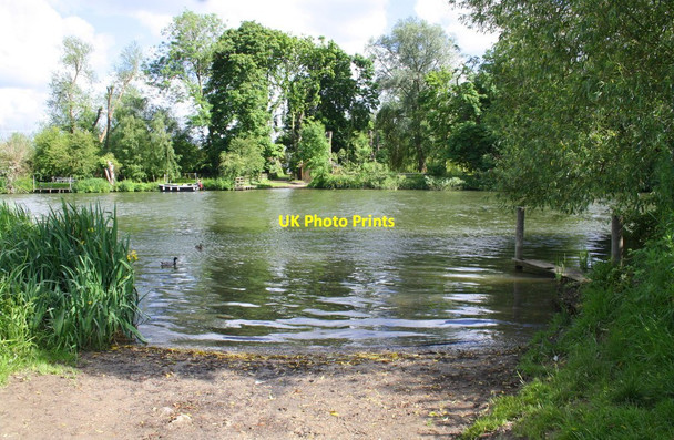 Photo 6"x4" View across The Thames from SE end of Ferry Lane North Stoke\/SU6186 c2014