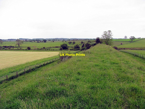 Photo 6"x4" Rothbury Railway approaching Delf Burn Scots' Gap c2014