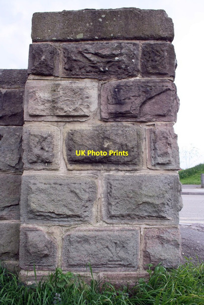 Photo 6"x4" Inverted benchmark on wall pier of Soar Lane canal bridge Leicester c2014