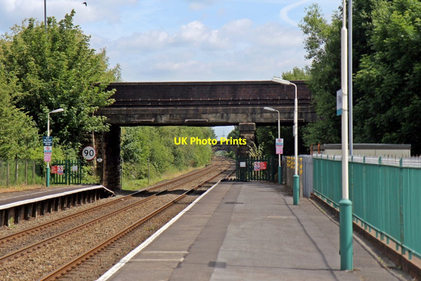 Photo 6"x4" Castle Road bridge, Flint railway station Flint\/Y Fflint c2014