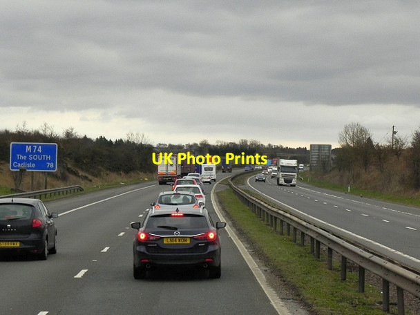 Photo 6"x4" Southbound M74 Ashgill\/NS7849 c2014