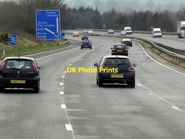 Photo 6"x4" Southbound M6 Approaching Junction 36 Crooklands\/SD5383 c2014