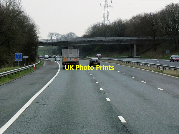 Photo 6"x4" Cinderbarrow Lane Bridge over Southbound M6 Yealand Redmayne c2014
