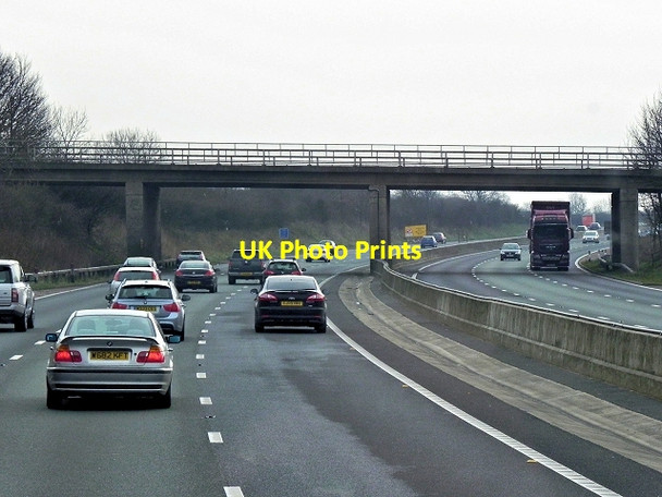 Photo 6"x4" Southbound M6, Ridge Lane Bridge Lancaster c2014
