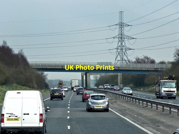 Photo 6"x4" Eastbound M65, Stony Bank Bridge Brindle c2014