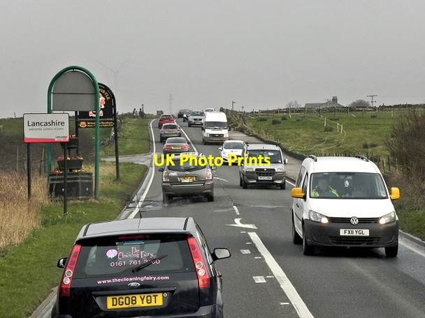 Photo 6"x4" The Grane Road Crossing the Lancashire Boundary Oswaldtwistle c2014
