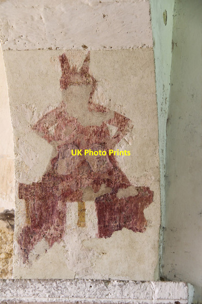 Photo 6"x4" St Botolph, Slapton - Wall painting Abthorpe c2015 P1