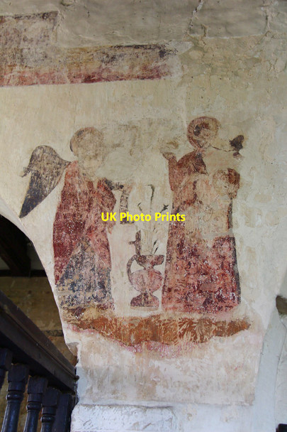Photo 6"x4" St Botolph, Slapton - Wall painting Abthorpe c2015